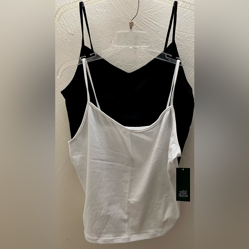 Black and white knit camis from Wild Fable in size 1X.